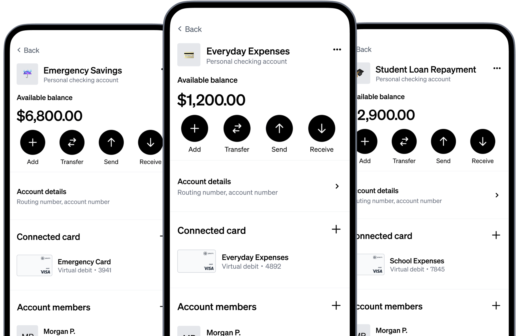 Phones showing UniFi accounts