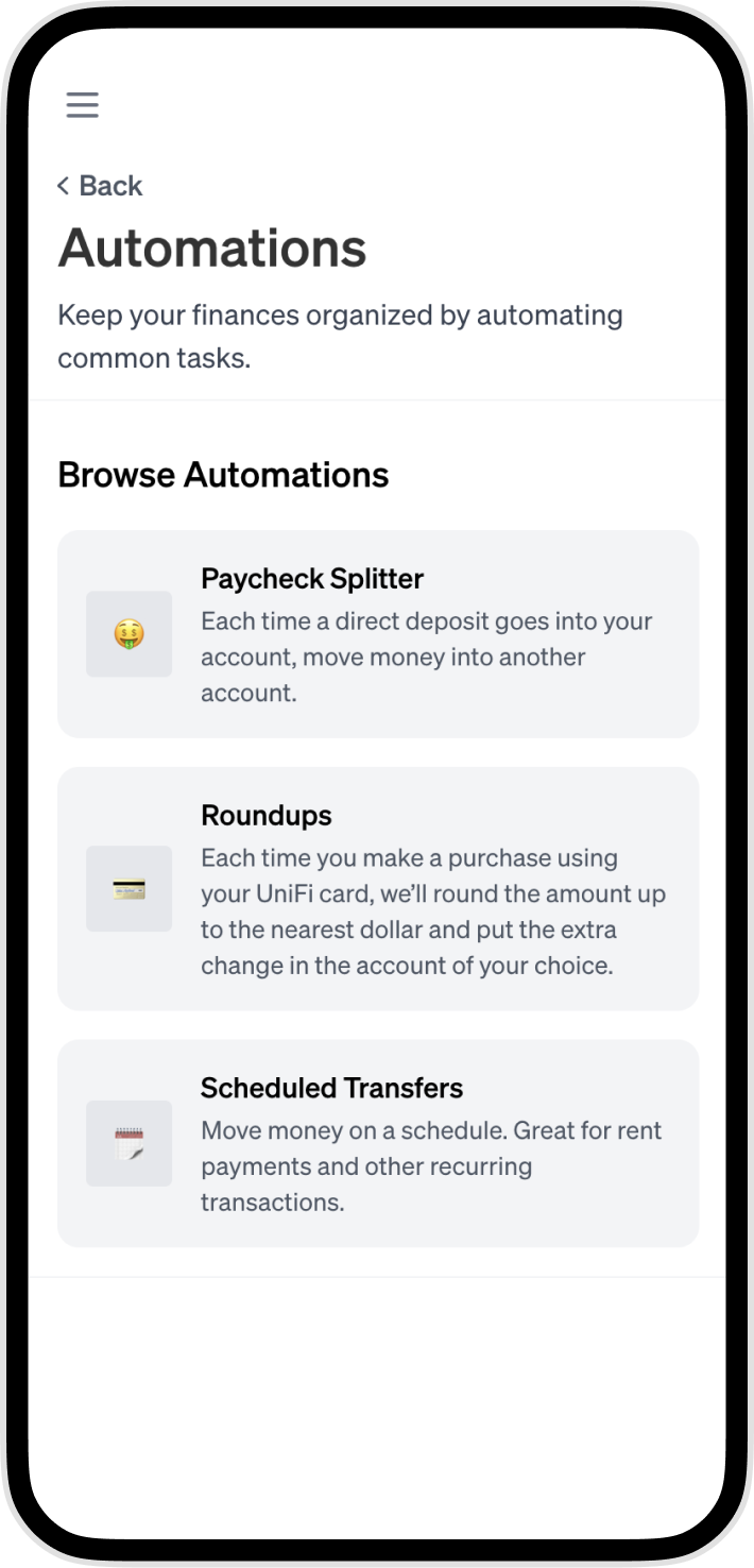 List of Automations
